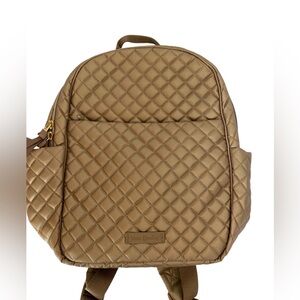 Vera Bradley Small Backpack Champagne Gold Pearl New